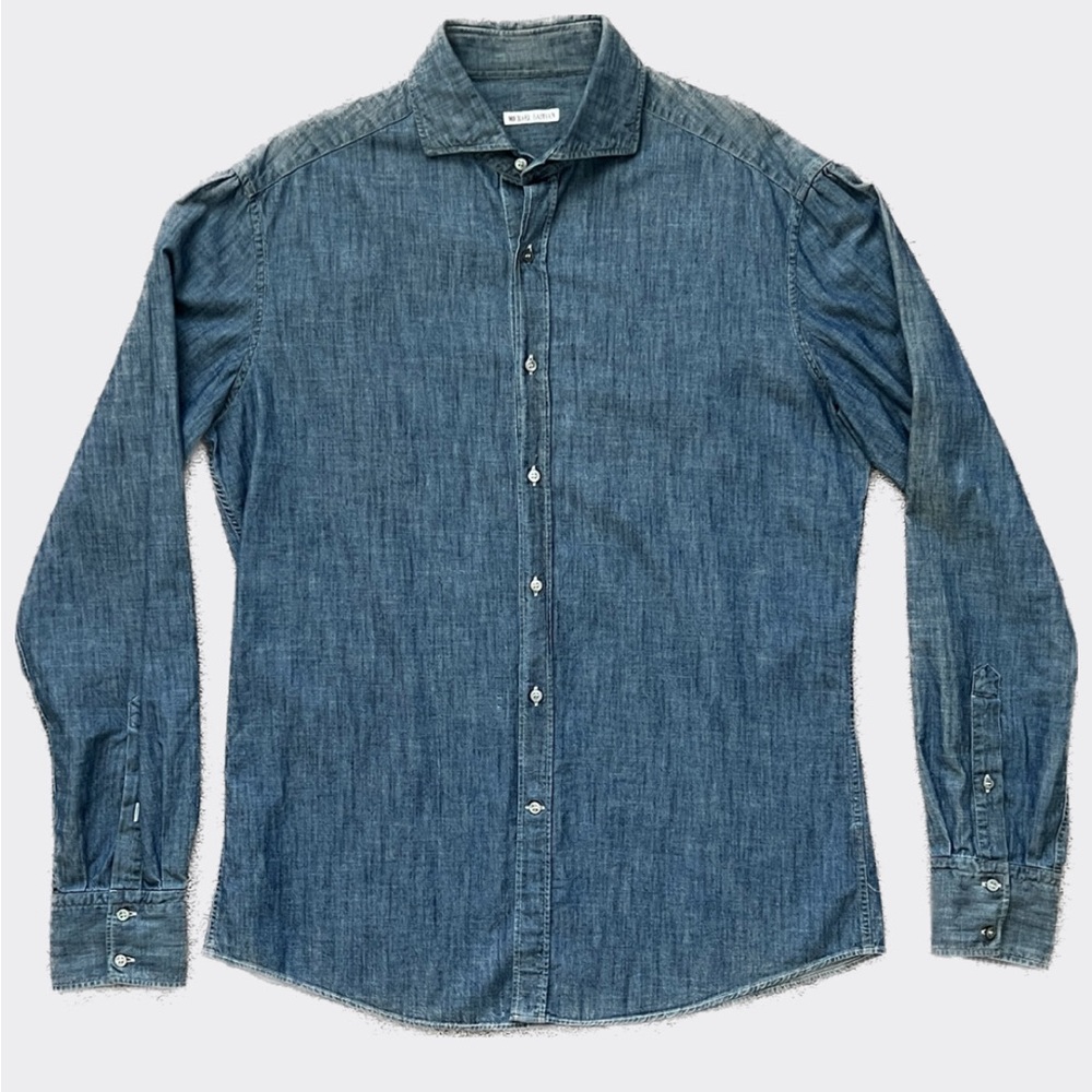 Michael Bastian Men’s Shirt, Chambray Sz 16.5 42, Italy